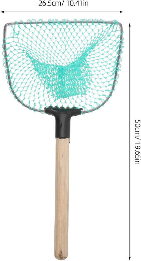 30cm Cabilock Fish Tank Net with Wooden Handle Aquarium Mesh Dip Net for Fish and Shrimp for Home Aquarium Random Color