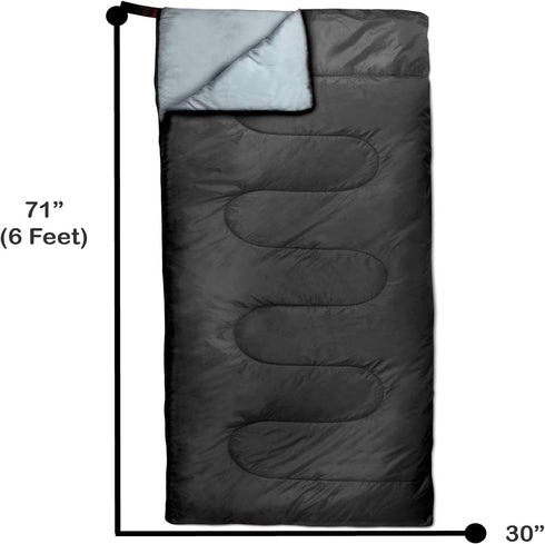 Lightweight Envelope Sleeping Bags for 4 Seasons, Warm or Cold Indoor Outdoor Sleeping Bags for Adults, Camping