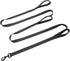 3 Handle Dog Leash, 10FT Triple Handle Reflective Leash with Padded Traffic Handles, Heavy Duty Training Lead (Black)