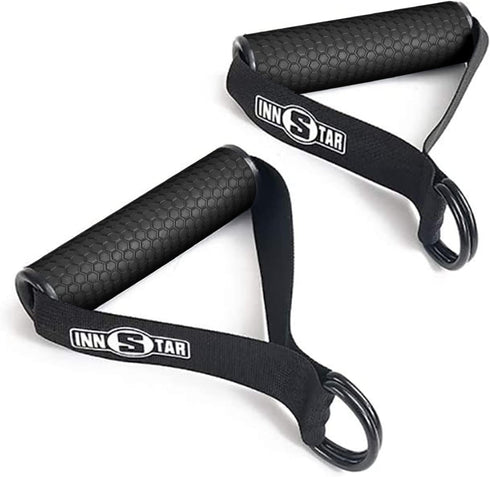 INNSTAR Upgraded Heavy Duty Exercise Handles, Resistance Bands Handles with Solid ABS Core Grips