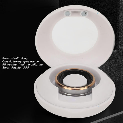 Smart Fitness Ring, Step Counting, Sleep Quality Monitoring, IP68 Waterproof Health Ring with Charging Case, Reshape