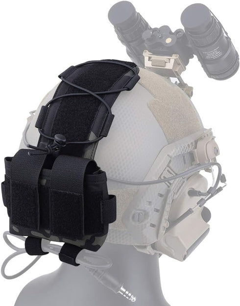KRYDEX Tactical Helmet Pouch Battery Box, Counterweight Pouch for Tactical Helmet Accessory Storage with Hook and Loop