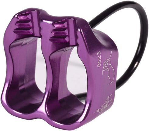 Professional 25KN Rappel ATC Belay Device, Aluminum V-grooved Rock Climbing Safety Equipment