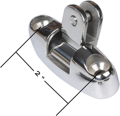 MX Bimini Top Deck Hinge Swivel Mount, Stainless Bimini Side Mount Quick Release Marine Grade