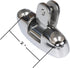 MX Bimini Top Deck Hinge Swivel Mount, Stainless Bimini Side Mount Quick Release Marine Grade