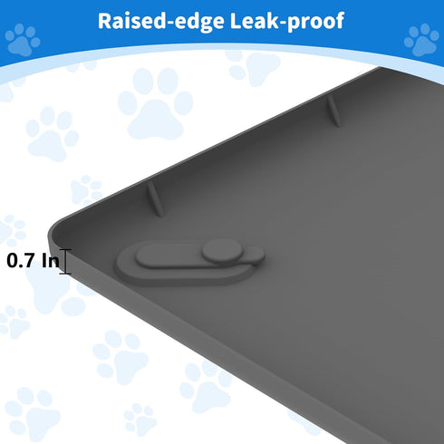 25x36 ALOOF Large Silicone Dog Pee Pad Holder in, Puppy Potty Training Tray with Magnetic Snaps & Raised Edges