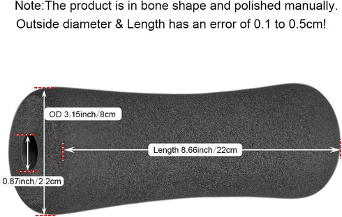 Sponge Foam Foot Pad Roller Pair for Replacing Gym Equipment, Suitable for 1-inch Rod (Foam 8.66" X 3.15" Od)