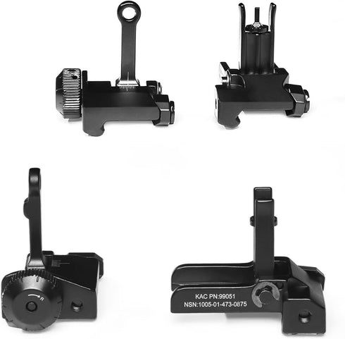 ORPUNA KAC300 SetRapid 20mm Tactical Flip Up Front Rear Iron Sights Transition Fold Backup SightsTool-Free Adjustable