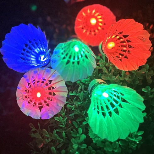 Inngree LED Badminton Birdies, LED Colourful Shuttlecock Dark Night Goose Feather Glow Birdies