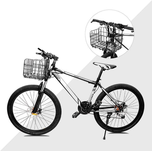 HOMEE Folding Rear Bike Basket | Wire Mesh Fold-Up Detachable Bag for Mountain Bike Accessories (1 Pack)