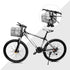 HOMEE Folding Rear Bike Basket | Wire Mesh Fold-Up Detachable Bag for Mountain Bike Accessories (1 Pack)