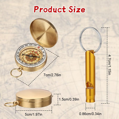 flintronic Navigation Compass, Hiking Compass with Luminous Function, Waterproof Pocket Compass for Expedition Map