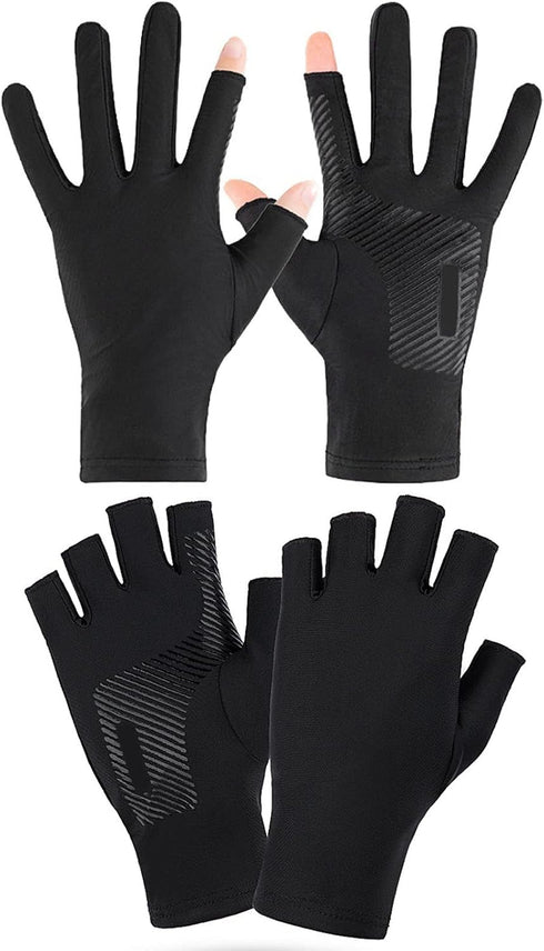 Qsvbeeqj UV For Protection Fishing Fingerless Gloves Light Breathable Sunscreen Driving Gloves Anti UV For Outdoor
