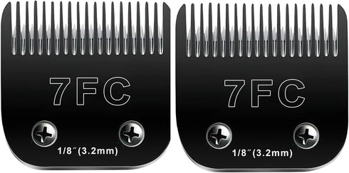 7F Blades for Dog Grooming Compatible with Andis/Oster A5/Wahl KM-10 Series - Detachable Clipper Replacement Blade