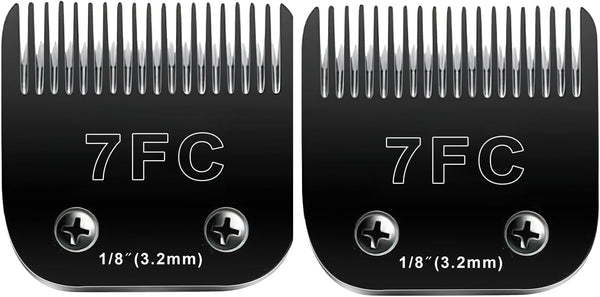 7F Blades for Dog Grooming Compatible with Andis/Oster A5/Wahl KM-10 Series - Detachable Clipper Replacement Blade