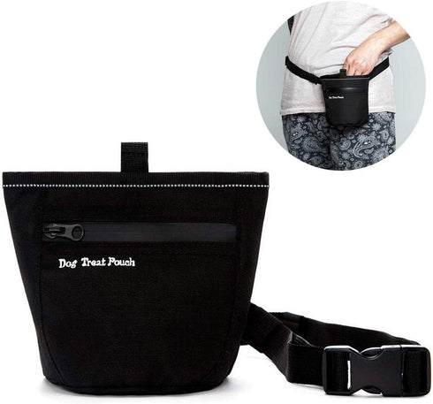 Dog Treats Training Pouch with Clip Waist Belt Magnetic Closure Puppy Doggie Snack Reward Bags Bait Pouches Dog Treat Carrier Holder