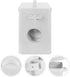 TOPPERFUN Iron Airtight Storage Bucket with Lid White Dry Food Container for Kitchen Flour Canister Suitable for Pantry