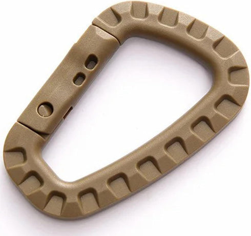 Tactical Gear Clips Plastic Carabiner Keychain Clip D-Rings for Backpack Molle System Bag Key Chain