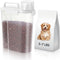 5-7LBS Plastic Dog Food and Cat Food Storage Container - Leak-Proof, Easy to Clean, Portable with 4-Buckle Handle