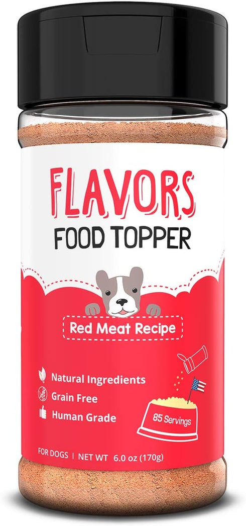 Flavors Food Topper for Dogs: Red Meat Recipe with Beef Bone Broth, 6.0oz Natural Treat Mix