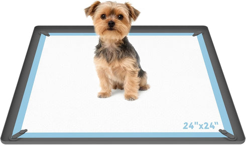 ALOOF Silicone Dog Pee Pad Holder 24x24 in, Puppy Potty Training Tray