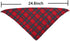 2 Pack Reversible Dog Bandana Christmas Plaid Triangle Bibs Scarf Accessories for Pets