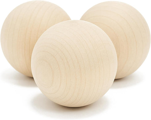 Hockey Revolution Swedish Stickhandling Balls - 3-Pack Hardwood No-Bounce Floorball Training Equipment