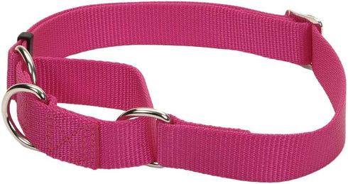 Coastal Pet - No Slip - Martingale Adjustable Dog Collar, Pink Flamingo, 3/4" x 14-20"