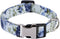 Girl Dog Collar, Cotton Pet Collar with Flowers Daisy and Rose Patterns, Adjustable Quick-Release Buckle for Small