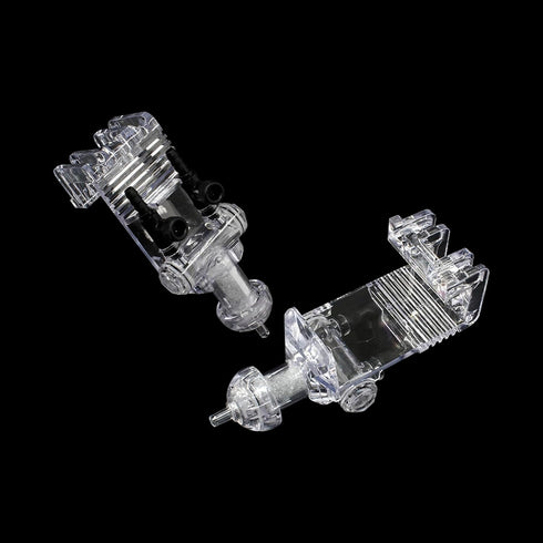 2-Way Aquarium Air Check Flow Control, Check Valve & Switch Gang Valve, Aquarium Accessories (Clear, Black)