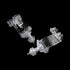 2-Way Aquarium Air Check Flow Control, Check Valve & Switch Gang Valve, Aquarium Accessories (Clear, Black)