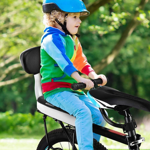Set Sets Rear Seat, Child Safety Cushion Back Seat Armrest Child Carrier Cycling Seat Handrail Rear Feet Pedals