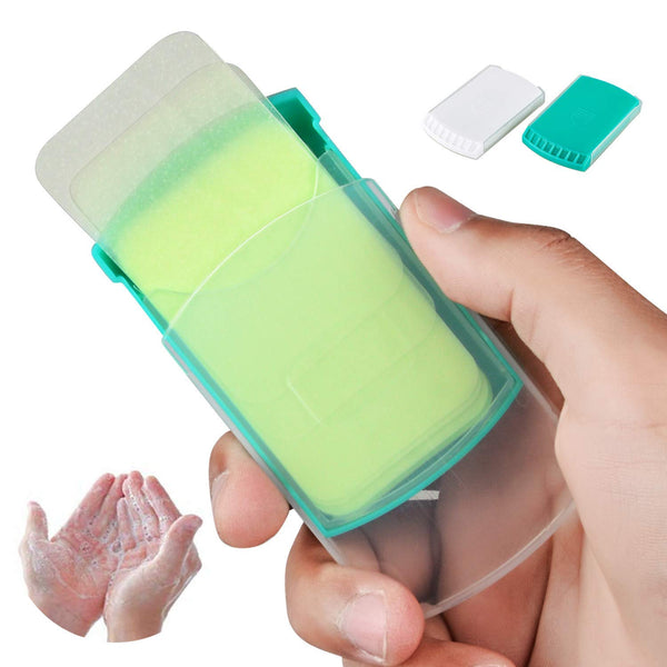 HongyiTime 2 Boxs (100 Sheets) Hand Washing Soap Sheets for Outdoor Travel,Portable Camping