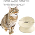 Elevated Tilted Cat Food Bowls - Ceramic Whisker Friendly, Anti Vomit, Raised Bowl for Food and Water (Yellow)