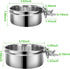 Dog Food Water Bowl for Cage with Clamp Holder, Stainless Steel Pet Kennel Hanging Bowls Non-Spill Detectable Bowls Crate Feeder for Small Medium Large Dogs (Silver, XS (20 & 13 OZ))