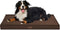Outdoor Waterproof Dog Bed - Orthopedic Bed for Extra Large Dogs, Egg Foam with Washable Oxford Cooling Cover, Brown