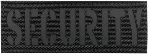 Security Patch Reflective Laser Cut 4"×1.4" for Jacket, Enforcement Plate Carrier Tactical Vest Uniforms with Hook and