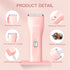 Dog Cat Home Hair Clipper, Portable Electric Grooming Kits, Pink, TS006