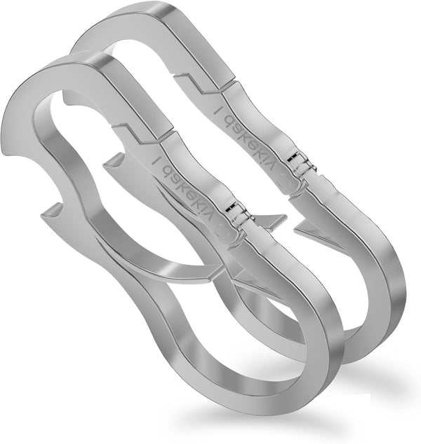 Idakekiy Dual Carabiner Keychain Multi Tool with Key Chain Bottle Opener