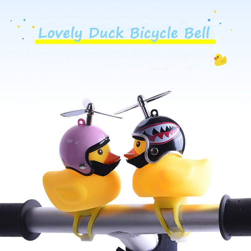 NEKRASH Duck Bike Bell, Rubber Duck Bicycle Accessories with LED Light, Cute Handlebar Horns for Kids
