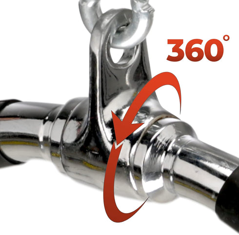 Yes4All Wide Grip Curl LAT Pull Down Bar Attachments, Rubber Handgrips for Cable Pulley System Machine
