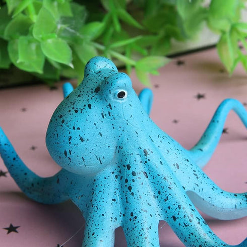 4 PCS Fluorescent Artificial Octopus Aquarium Ornament with Suction Cup for Fish Tank Decoration