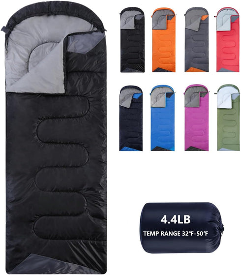 Sleeping Bags for Adults, Lightweight Waterproof Cold Weather Sleeping Bag for Camping and Hiking