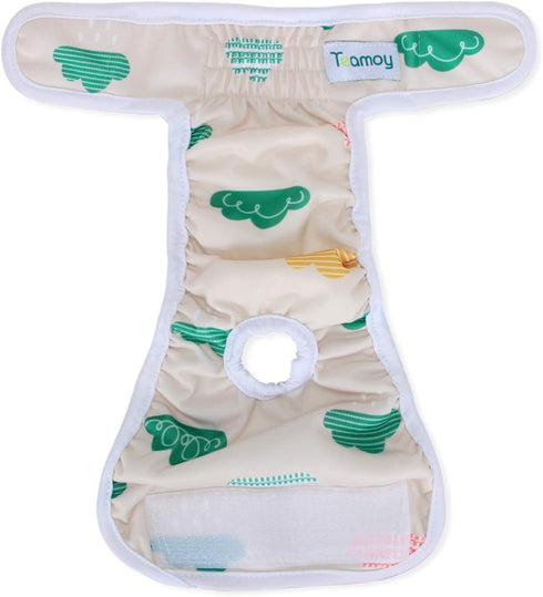 Teamoy Female Dog Diapers for Heat 4-Pack, Reusable Dog Period Diaper Wraps for Incontinence, Training & Housebreaking