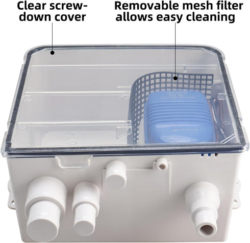 NovelBee 750 GPH Marine Shower Sump Pump Drain System Kit with Automatic Bilge Pump