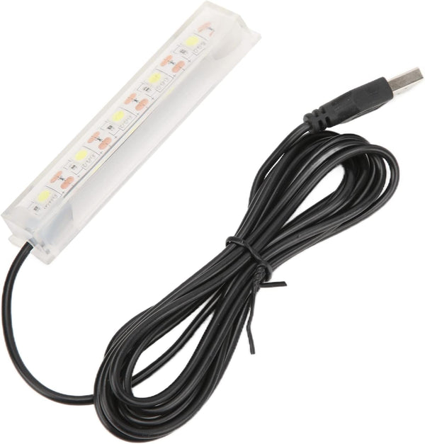 LED Aquarium Light - Small USB Fish Tank White Light for Daily Lighting and Plant Growth