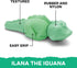 Barkbox Super Chewer Tough Dog Chew Toys for Aggressive Chewers, Dental Stimulating Iguana - Large