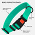 CollarDirect Waterproof Dog Collar - Adjustable Silicone Plastic Collar for Large, Medium, Small Dogs, Mint Green