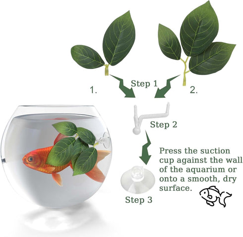 3 Pcs Betta Fish Leaf Pad Aquarium Décor, Simulating Natural Habitat for Spawning Grounds and Resting Bed.