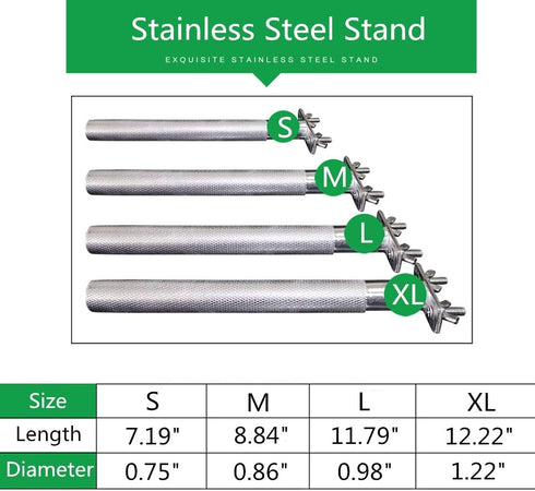 Bird Perch Stainless Steel Stand, Parrot Rod for Grinding Claws, Trimming Beak Nails, Exercise Platform (L)